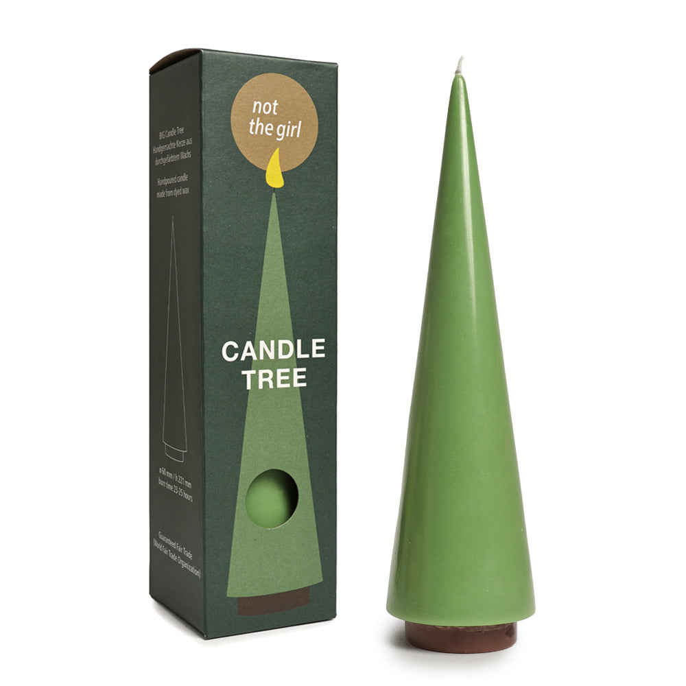 Tannenbaum Kerze Smaragdgrün Gr. XL // H221mm