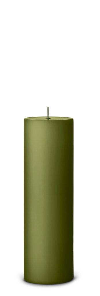 Ester & Erik Stumpenkerze D6cm, No. 78 "Olive Glow" matt