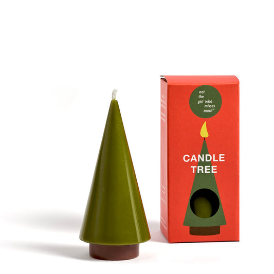 Tannenbaum Kerze Olivgrün Gr. S // H107mm