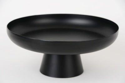 Tablett auf Fuß D24,5cm in Schwarz